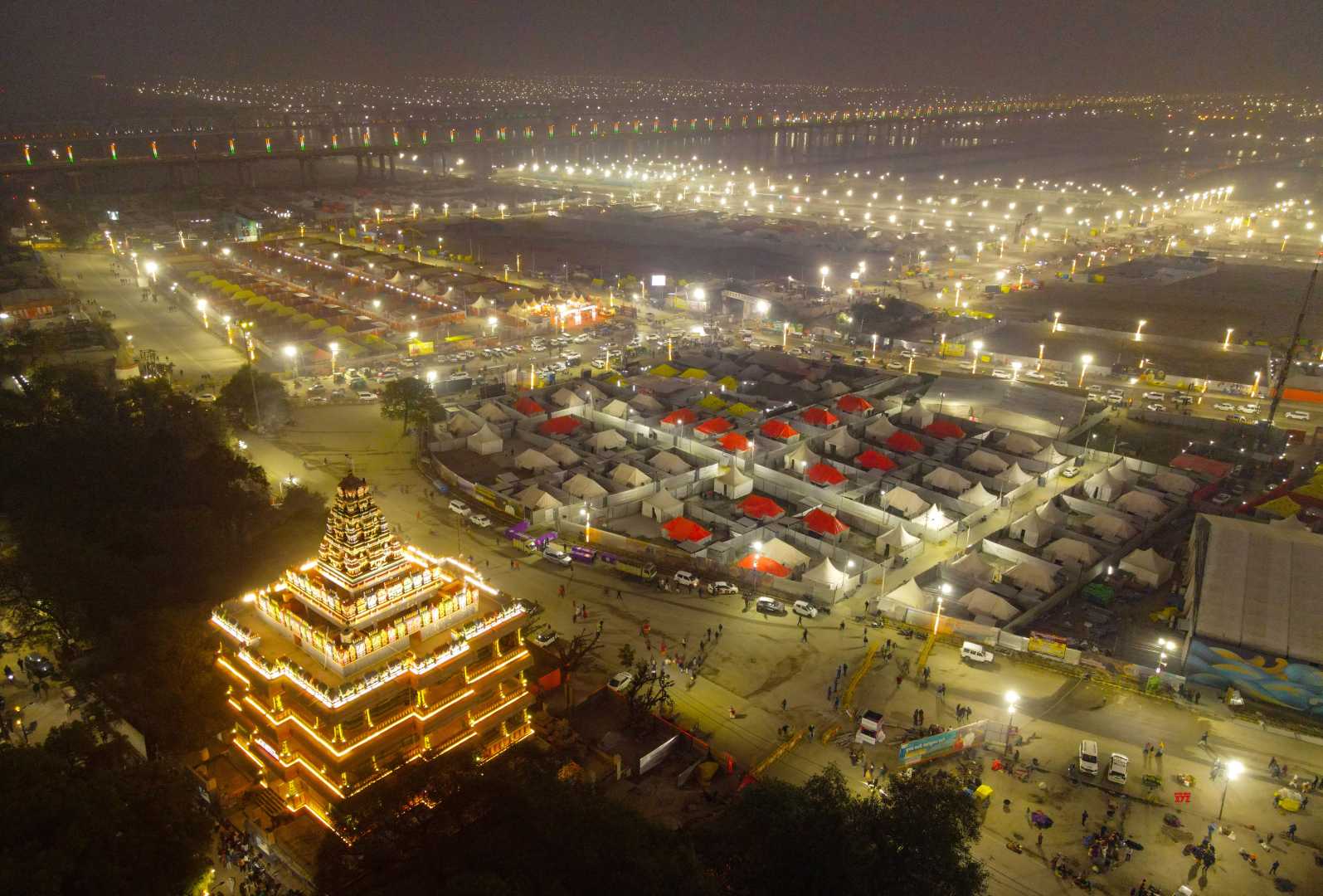 Maha Kumbh Mela Prayagraj 2025 Aerial View