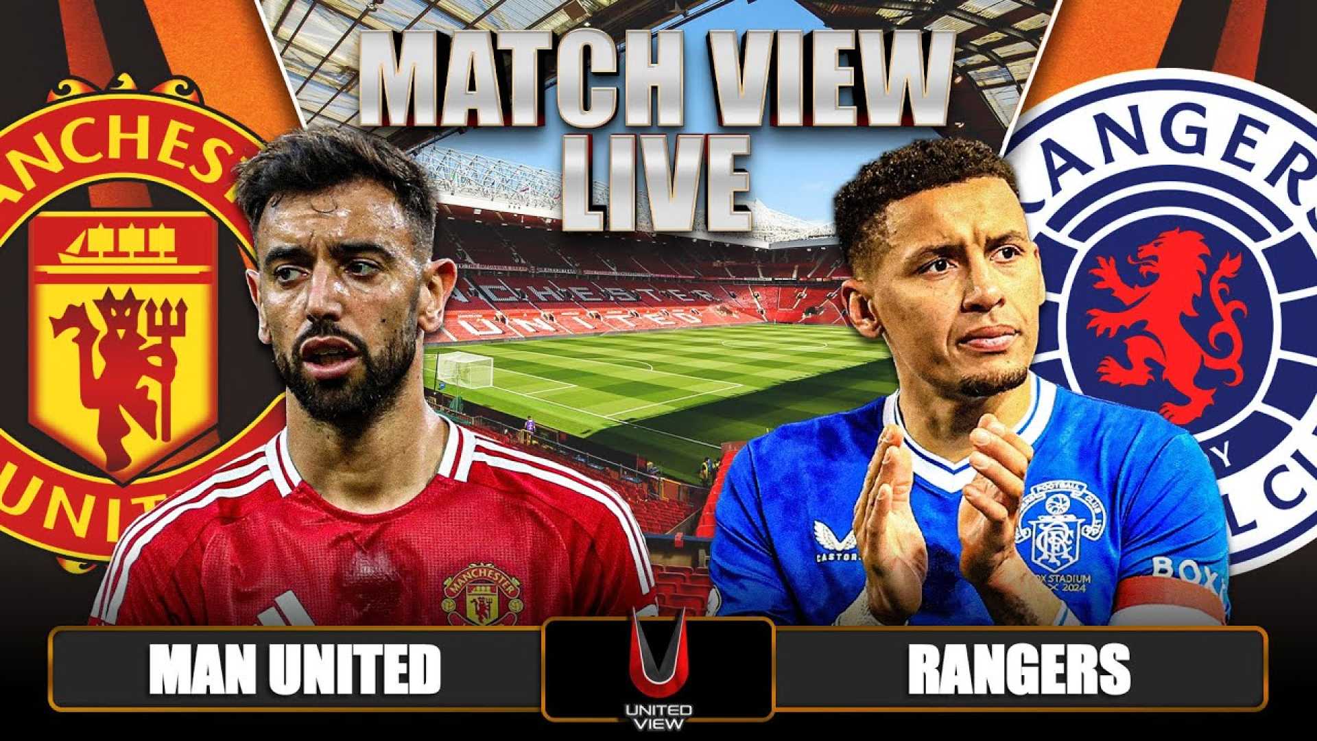 Manchester United Vs Rangers Europa League Match