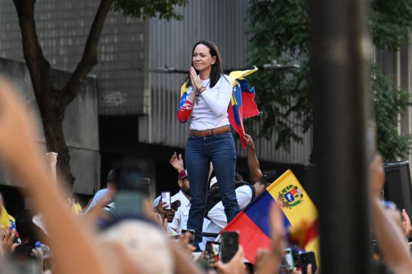 María Corina Machado Protest Caracas 2025