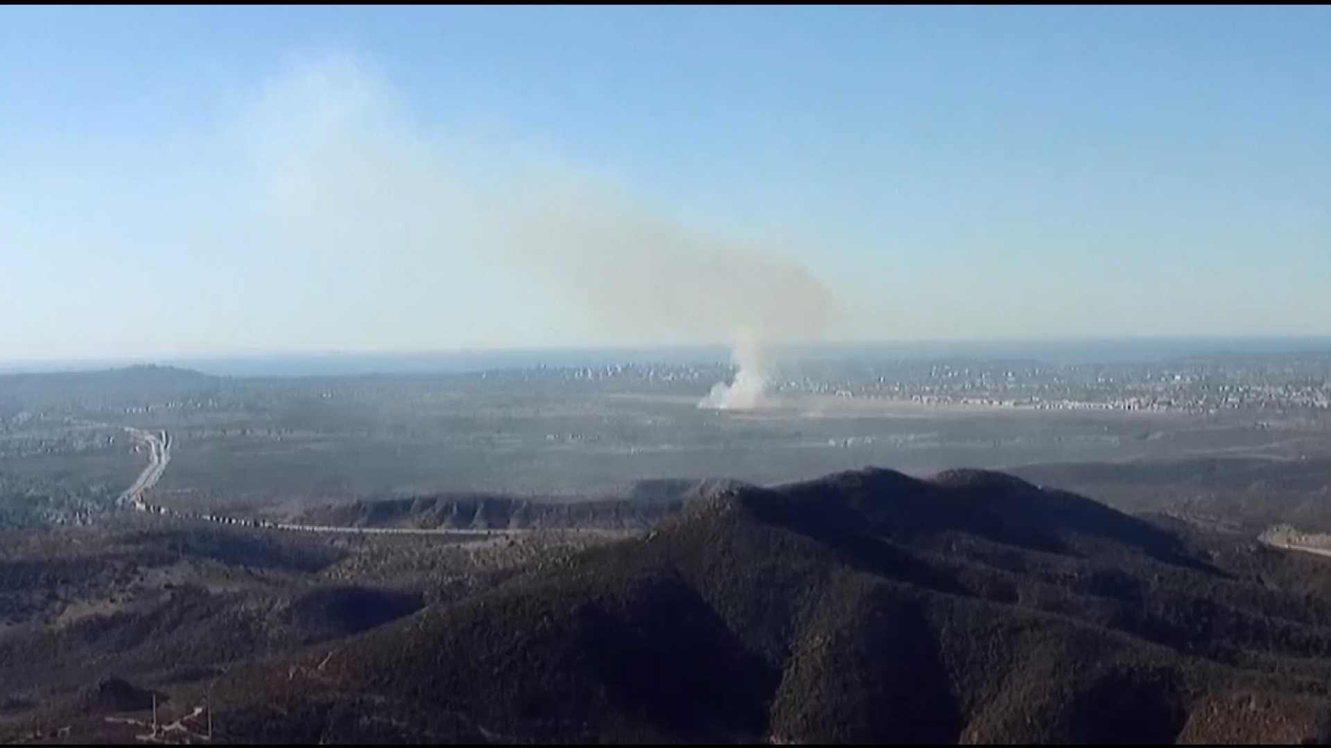 Marine Corps Air Station Miramar Brush Fire Aerial View