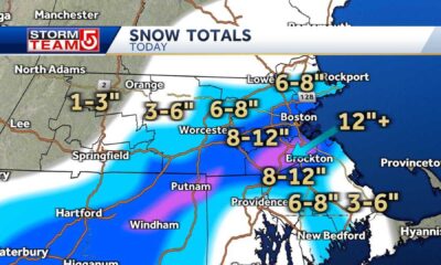 Massachusetts Winter Storm Snowfall Totals