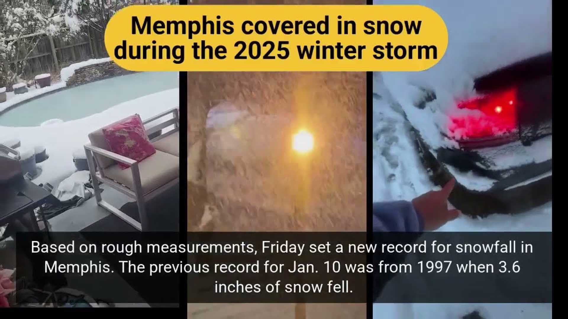 Memphis Tennessee Snowstorm January 2025