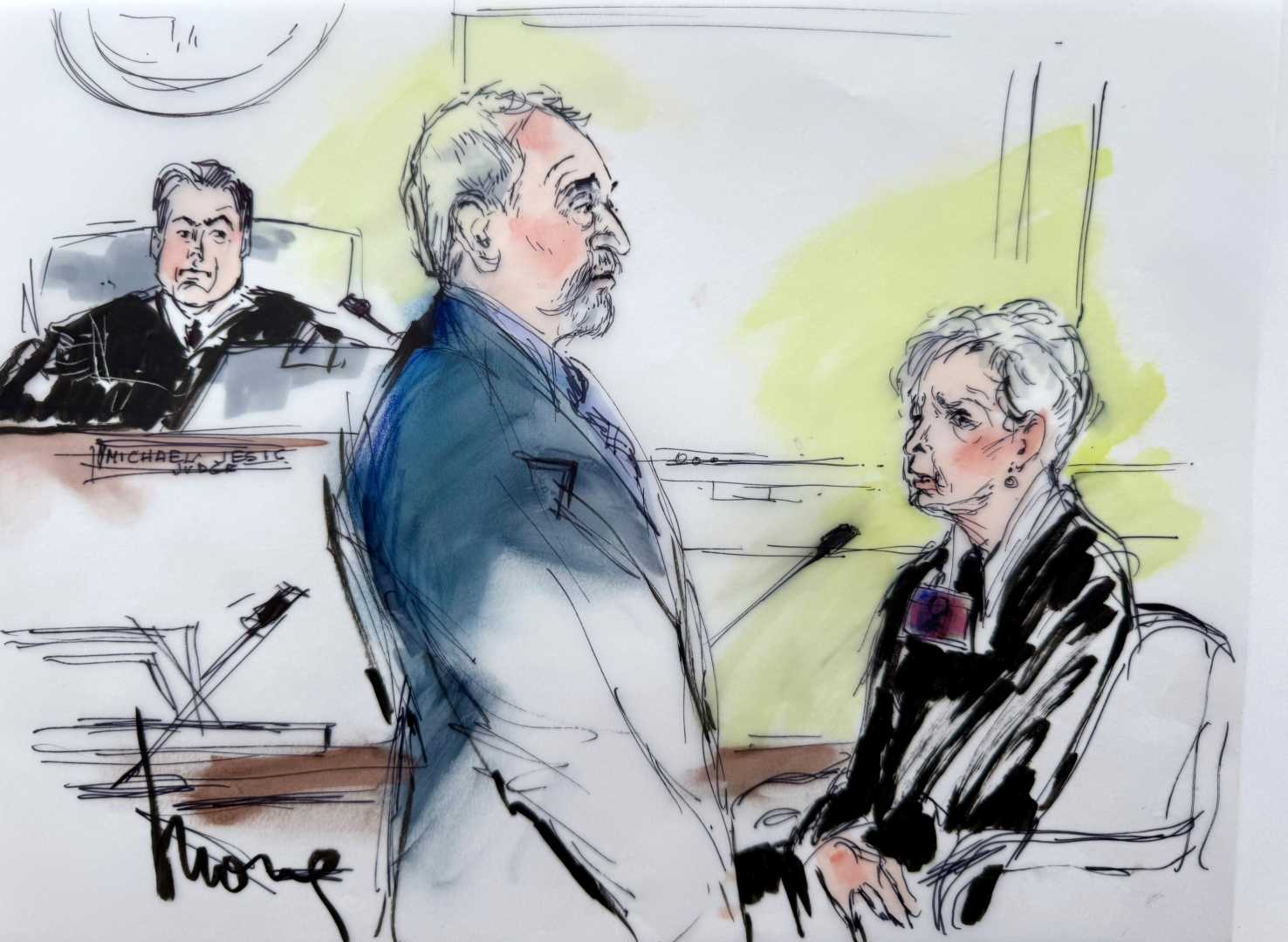 Menendez Brothers Courtroom Sketch 1989