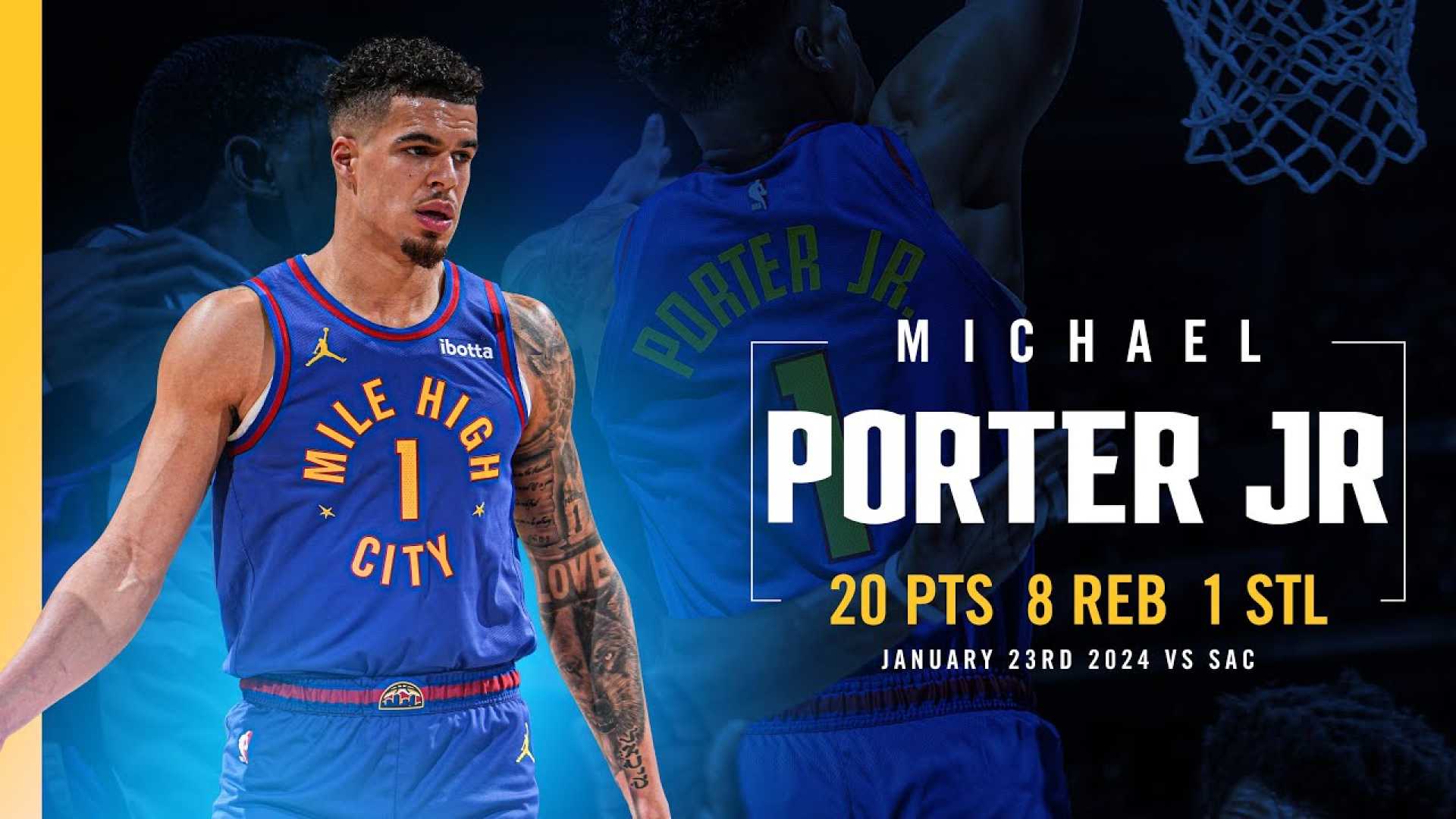 Michael Porter Jr. Nba Game January 23 2025