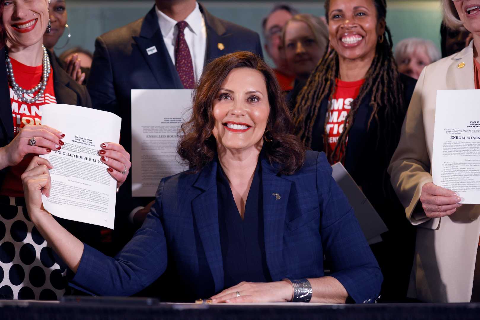 Michigan Governor Gretchen Whitmer Signing Gun Safety Laws