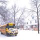 Michigan School Bus Snowy Road Winter Conditions