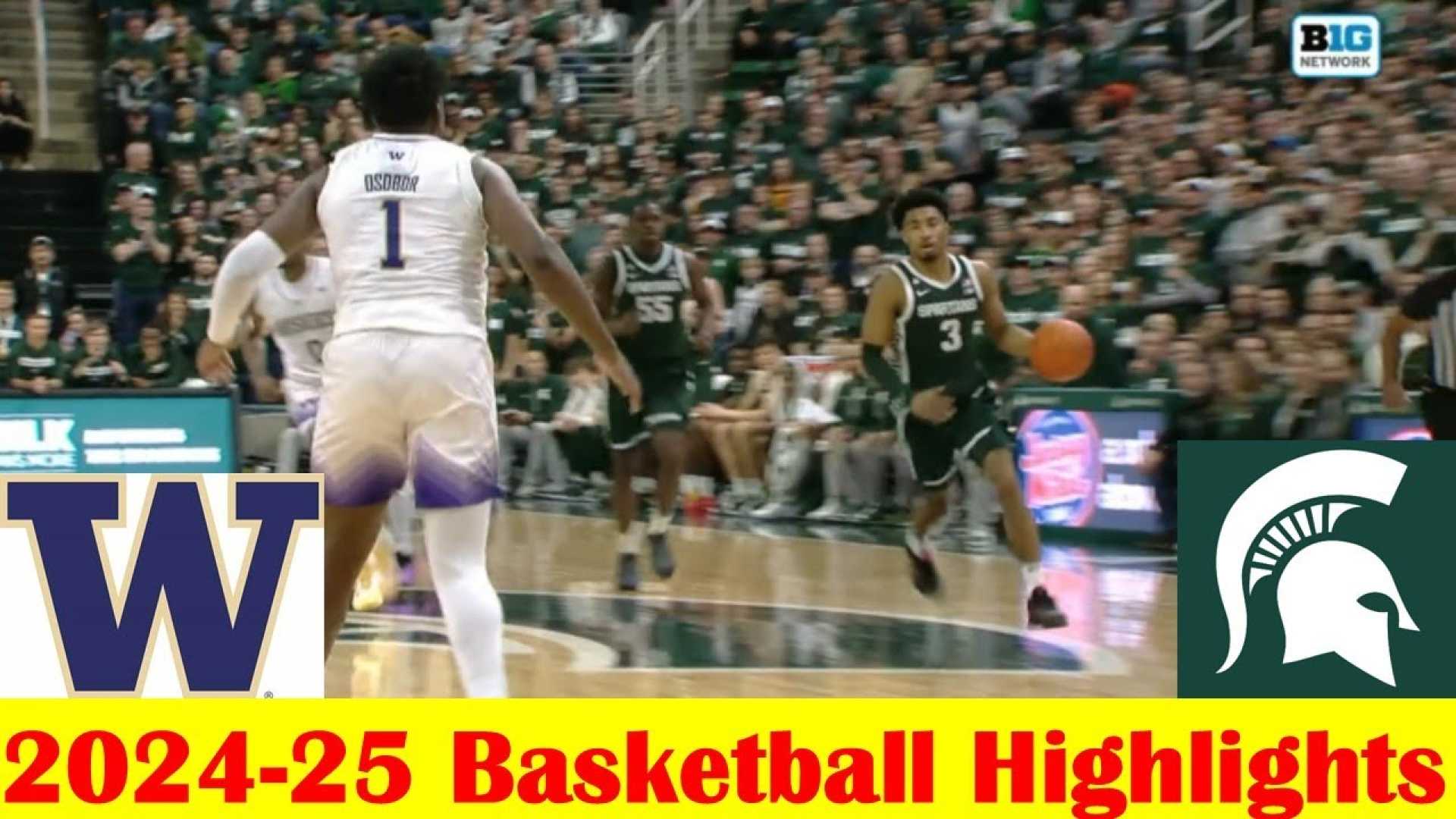 Michigan State Basketball Vs Washington 2024