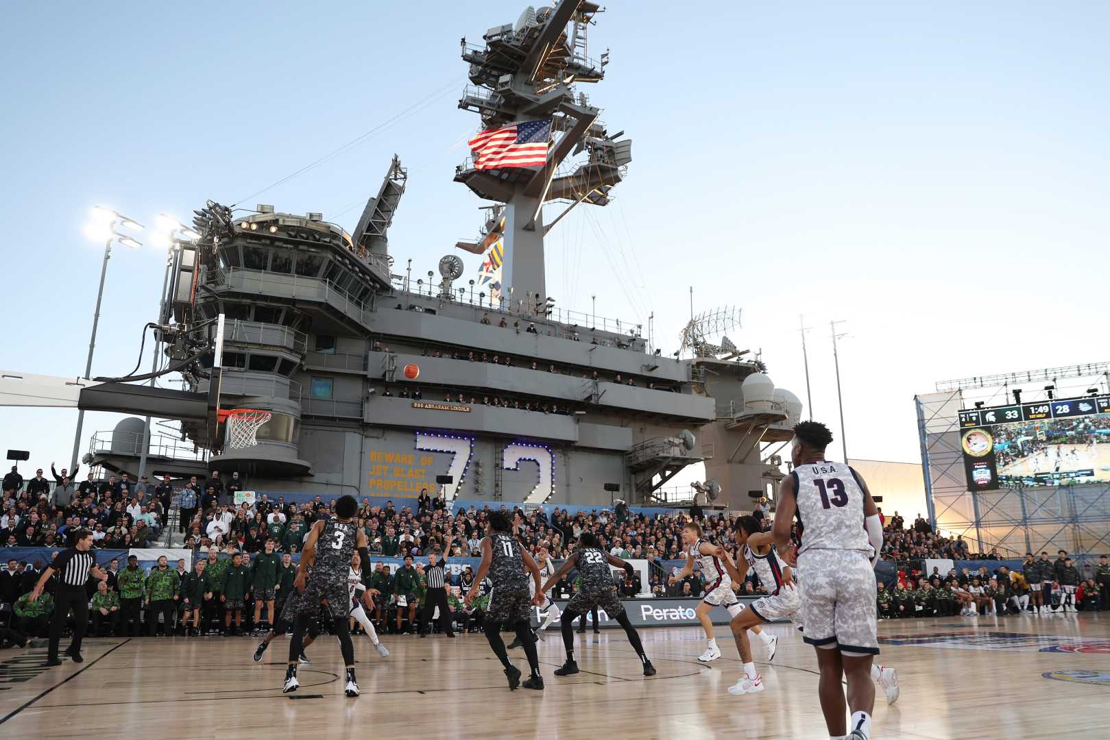 Michigan State Spartans Basketball Game Action