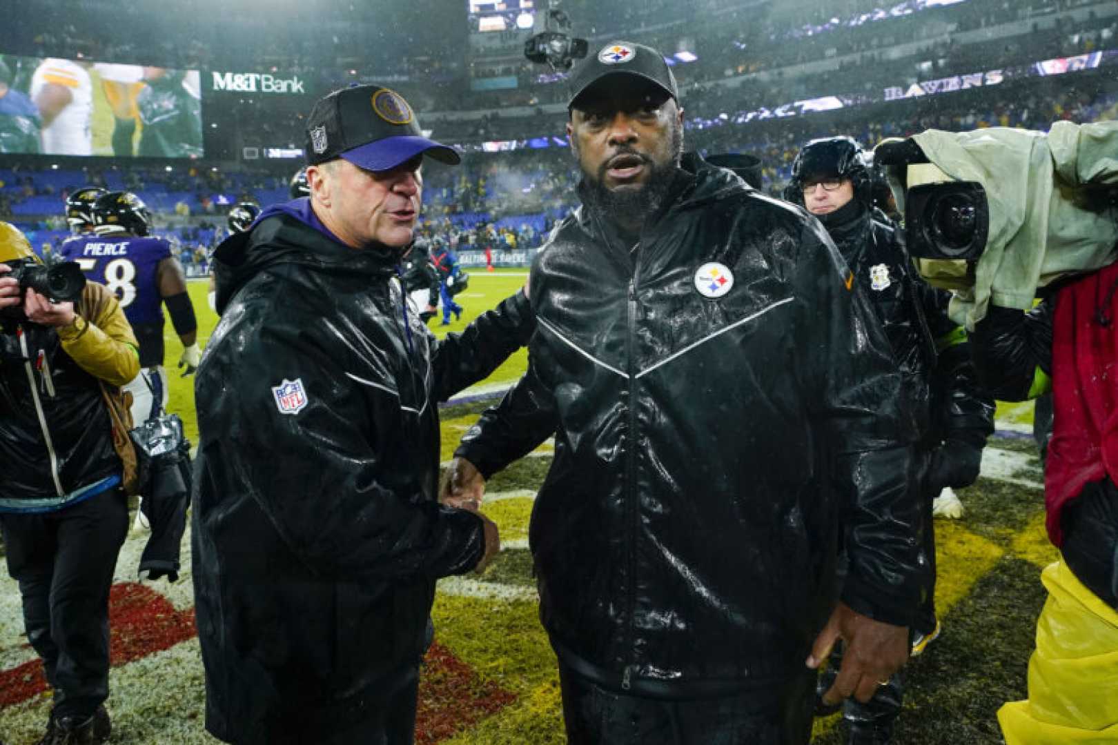 Mike Tomlin John Harbaugh Nfl Playoff Game