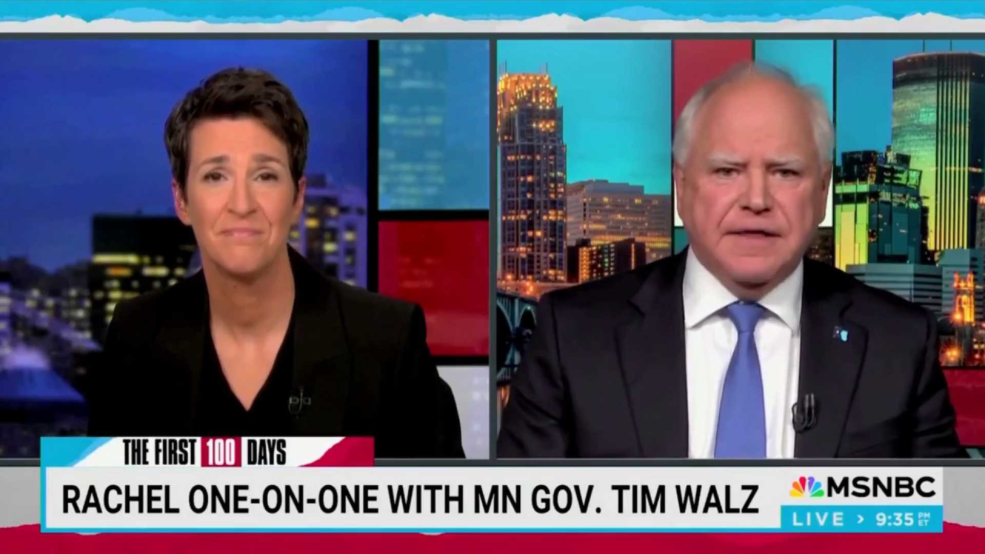 Minnesota Governor Tim Walz Msnbc Interview 2025