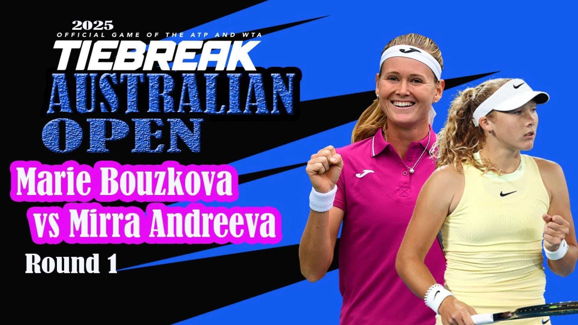 Mirra Andreeva Marie Bouzkova Australian Open 2025