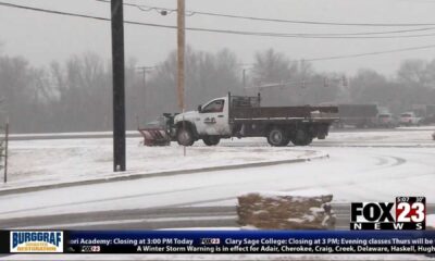 Muskogee Winter Storm Snow Covered Roads