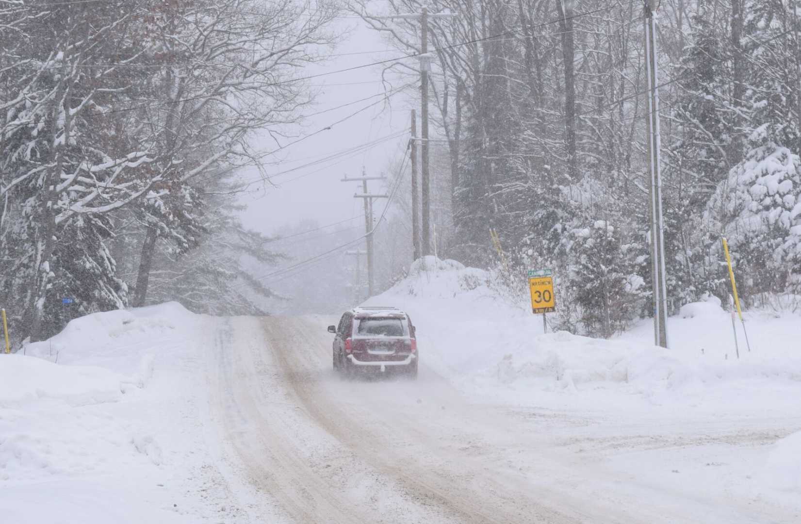 Muskoka Winter Snowstorm Georgian Bay Canada