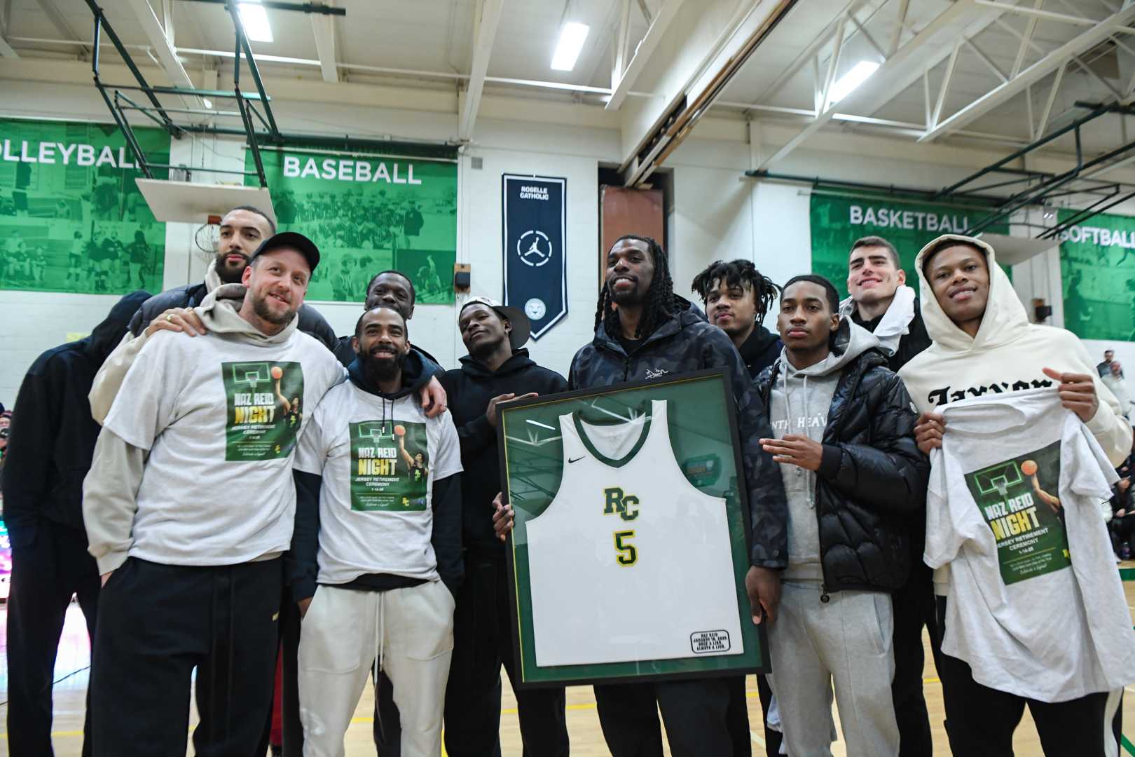 Naz Reid Roselle Catholic Jersey Retirement Ceremony