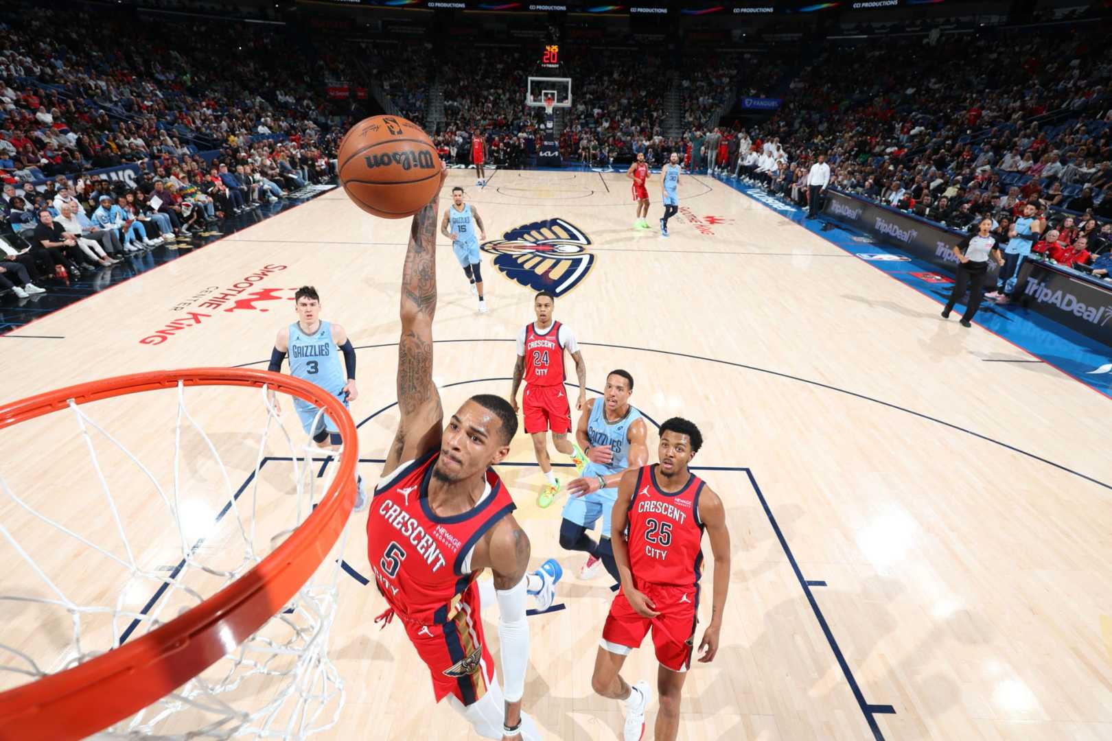 Nba Pelicans Vs Grizzlies Game Action