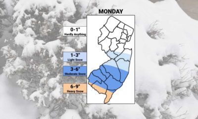 New Jersey Winter Storm Snow Accumulation Map