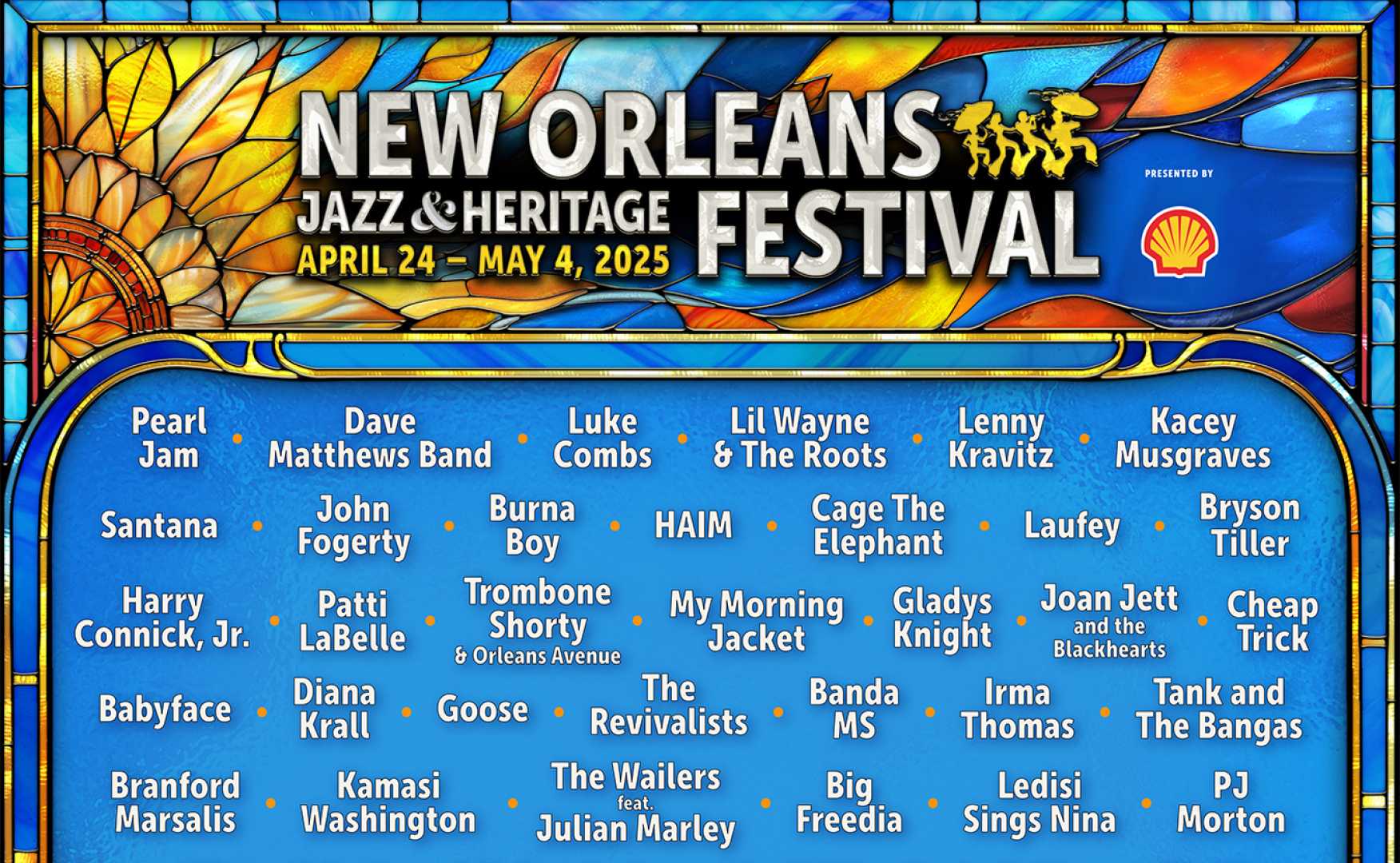 New Orleans Jazz Fest 2025 Lineup Poster