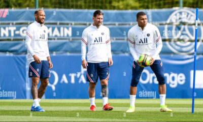 Neymar Messi Mbappé Psg Training Session