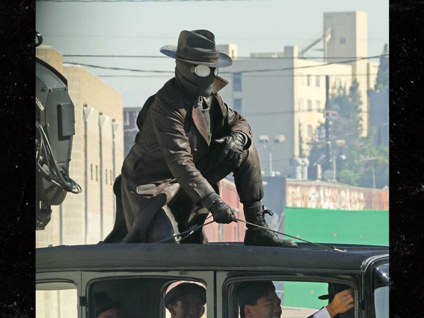 Nicolas Cage Spider Man Noir Set Photos 2025