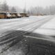 Northern Virginia Snow Covered School Parking Lot