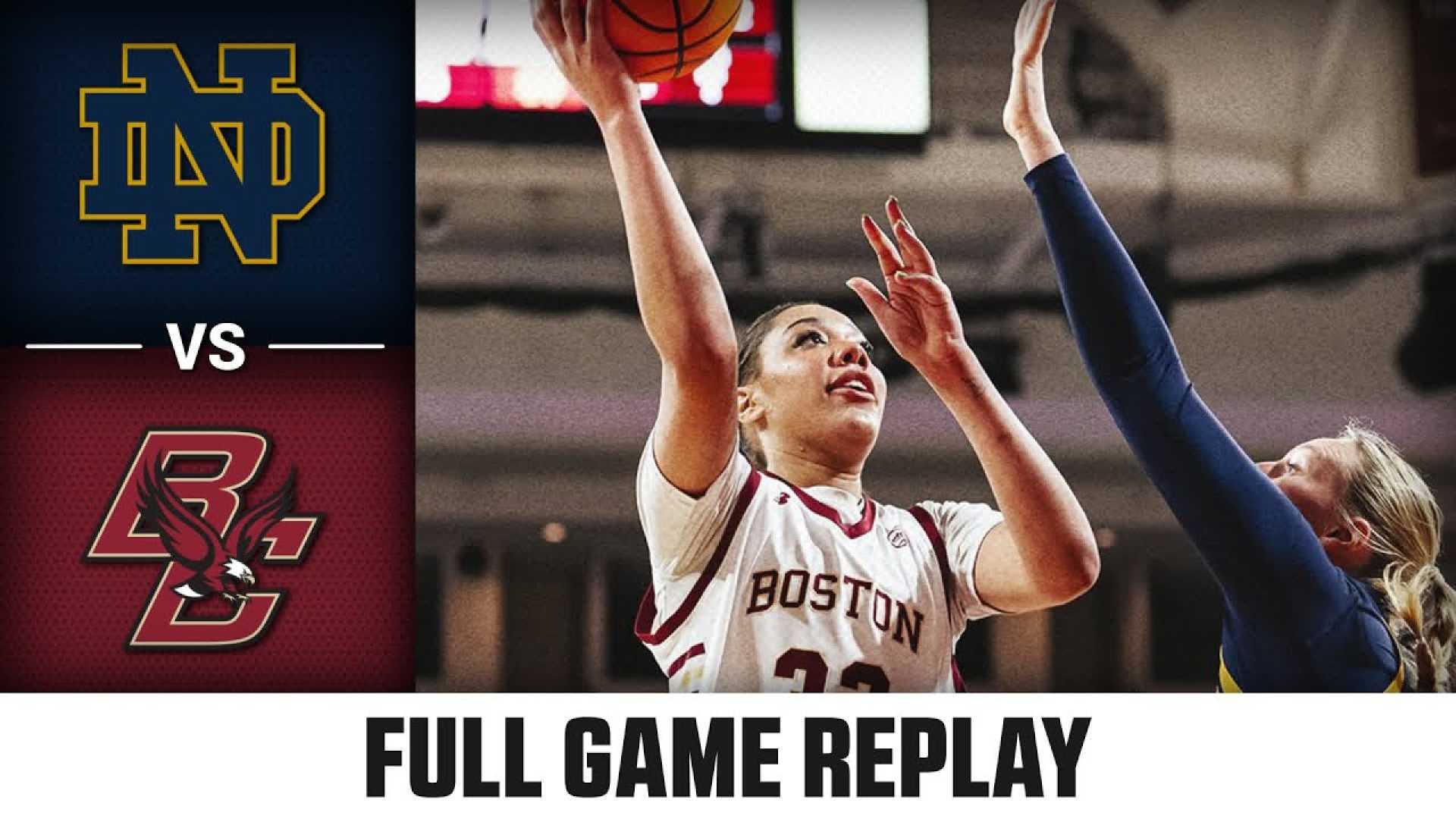 Notre Dame Women's Basketball Vs Boston College 2025