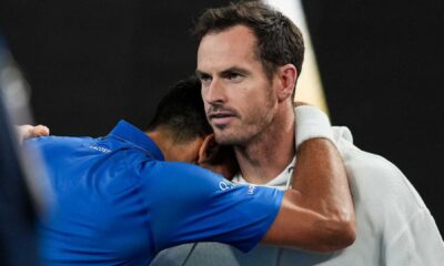 Novak Djokovic Hugs Andy Murray Australian Open 2025