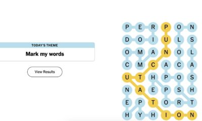 Nyt Strands Puzzle Grid With Highlighted Words