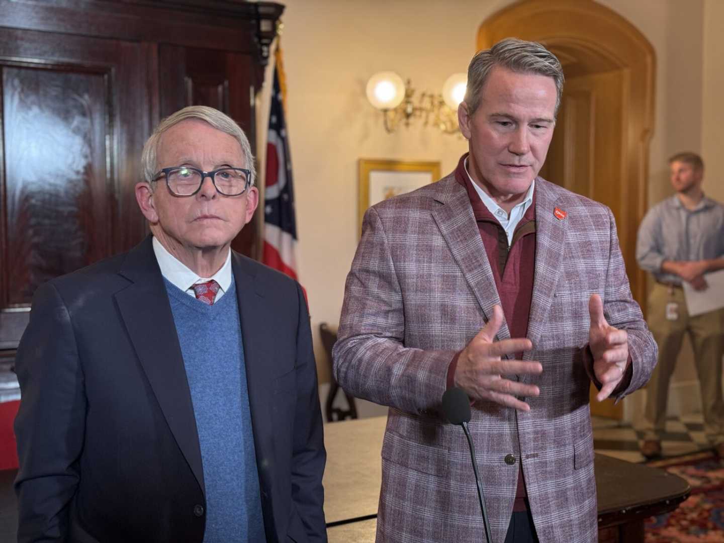 Ohio Lt. Gov. Jon Husted And Gov. Mike Dewine