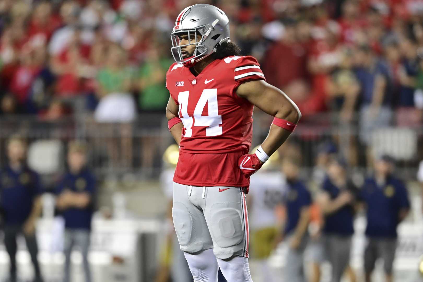 Ohio State J.t. Tuimoloau Football Game Action