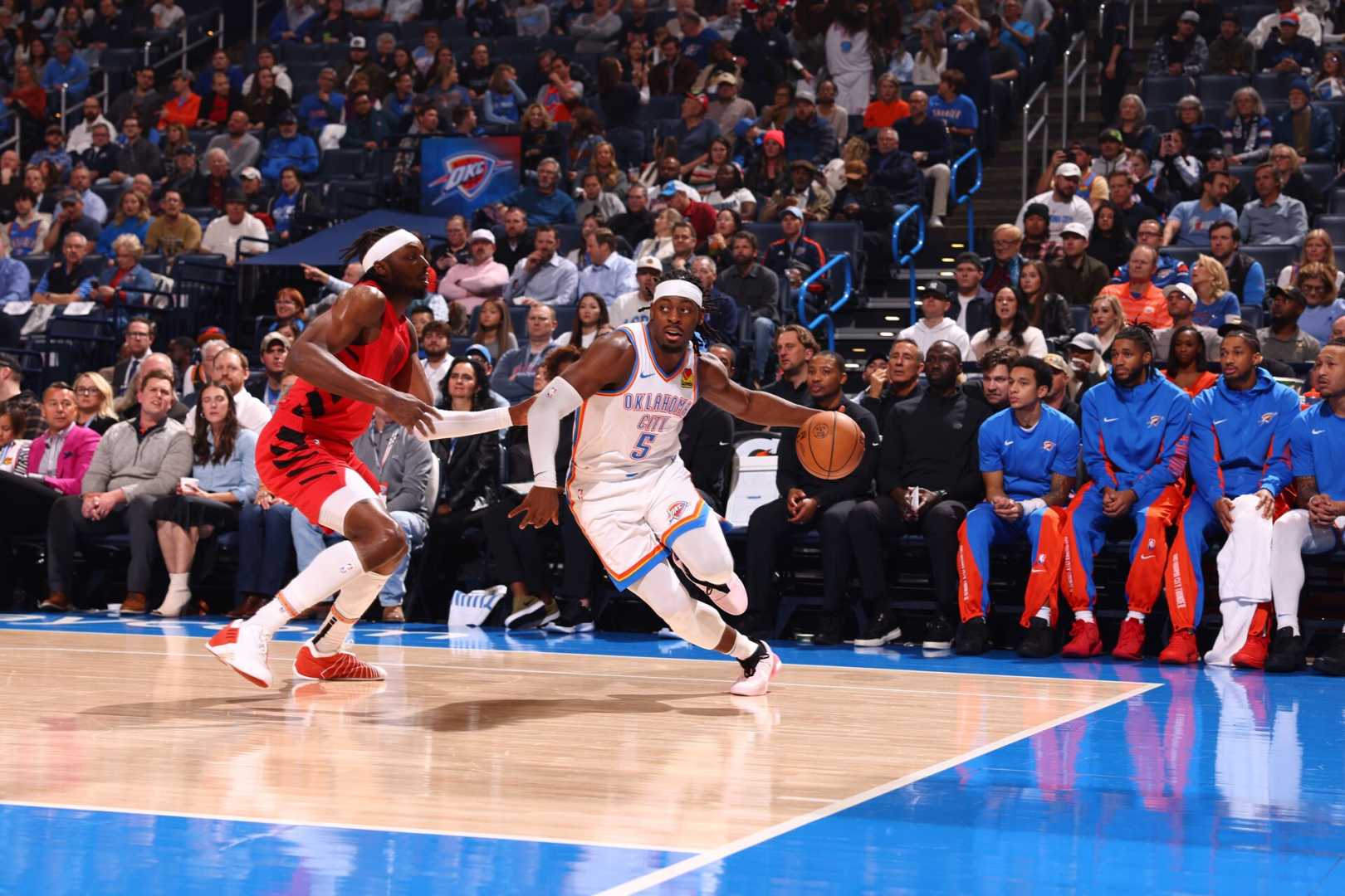 Oklahoma City Thunder Basketball Game Action Shot