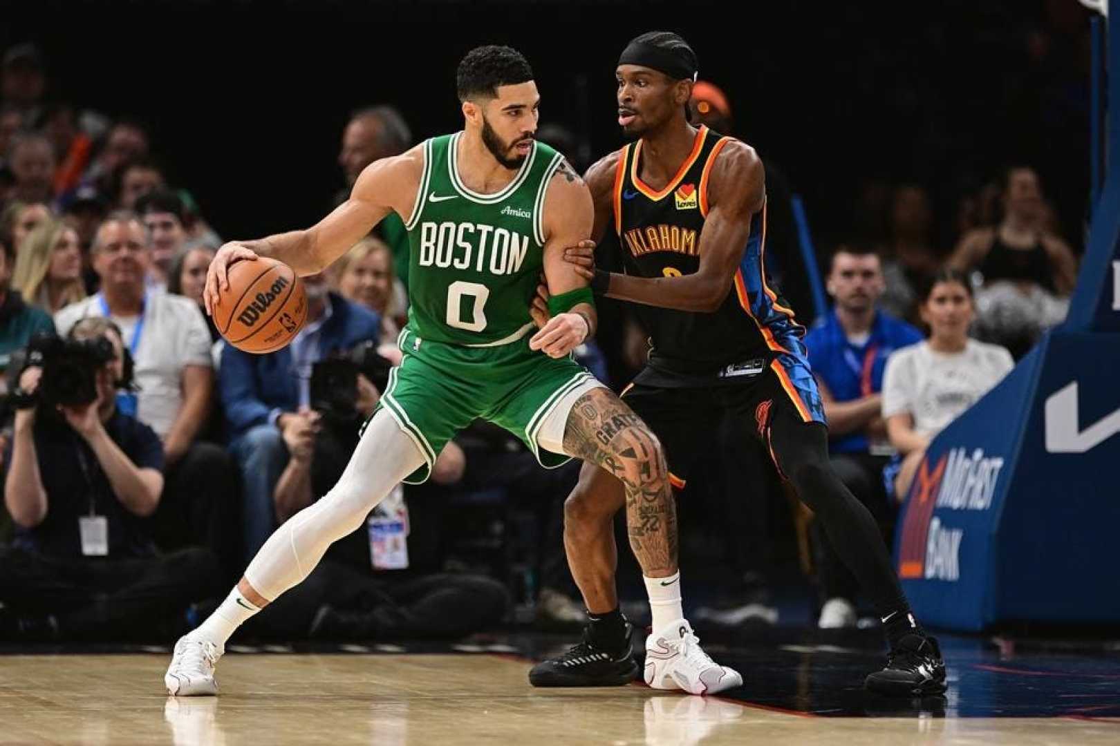 Oklahoma City Thunder Vs Boston Celtics Game Action