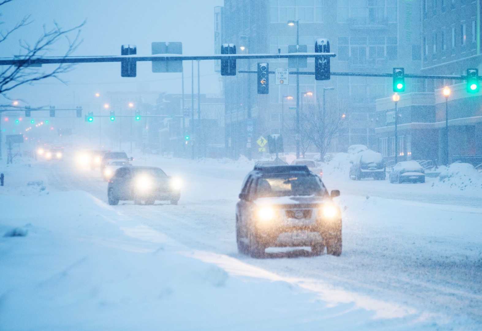 Omaha Nebraska Snow Capitol District February 2023