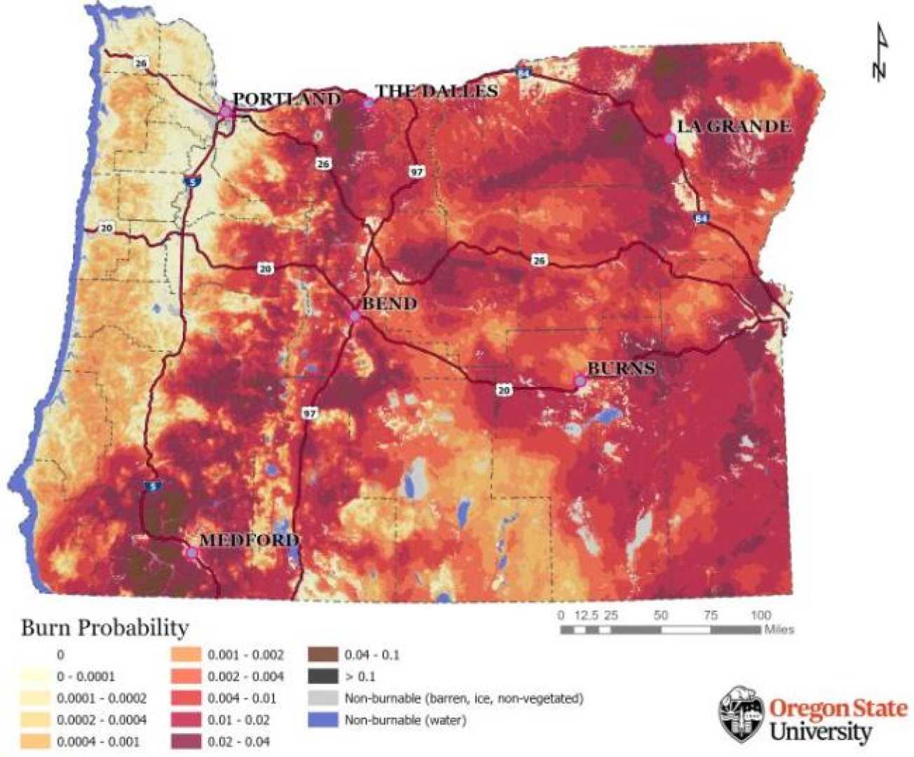 Oregon Wildfire Hazard Map 2024