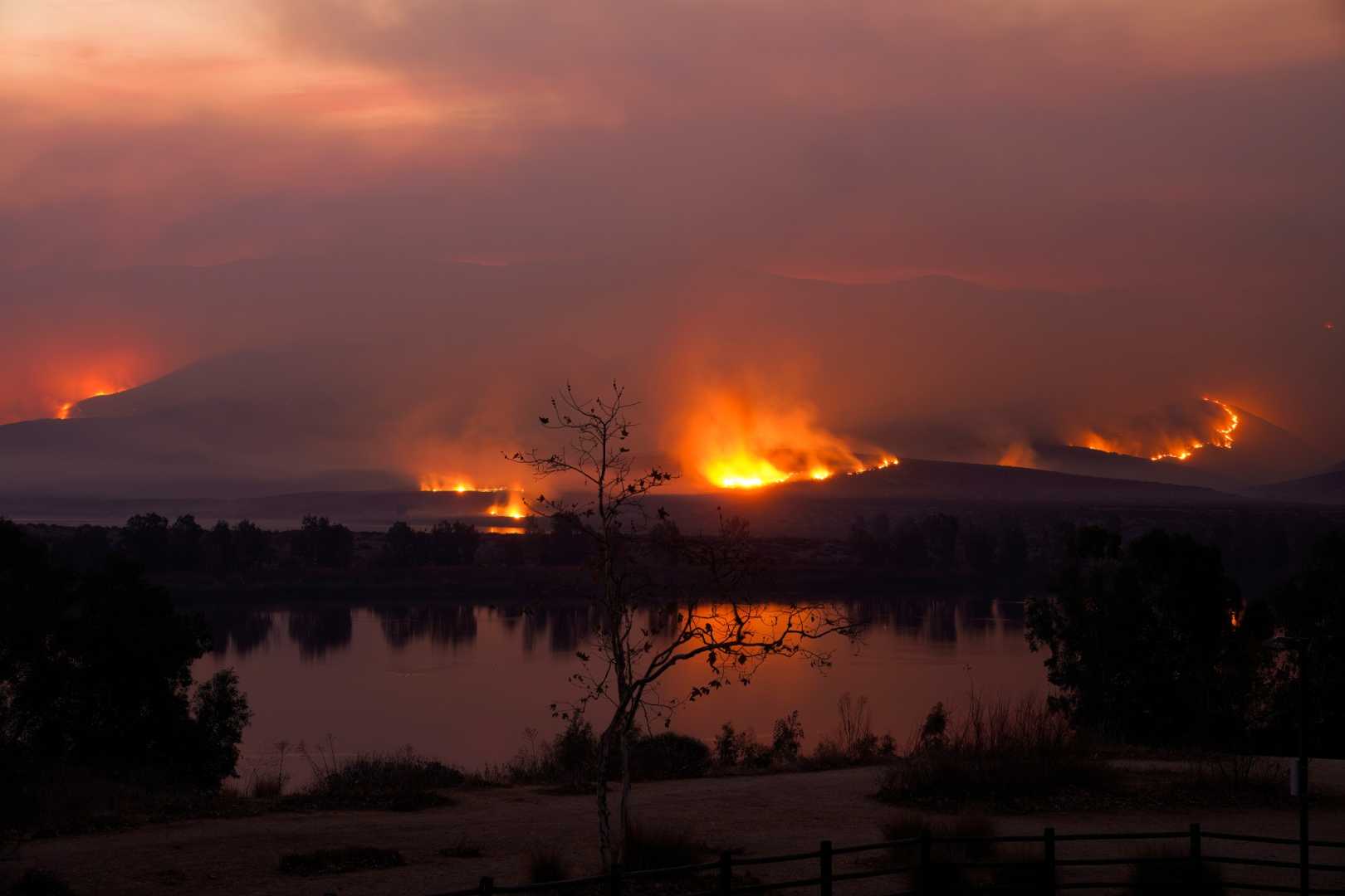 Otay Mountain Wildfire Aerial View 2025