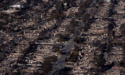 Palisades Eaton Fires Containment Progress Aerial View