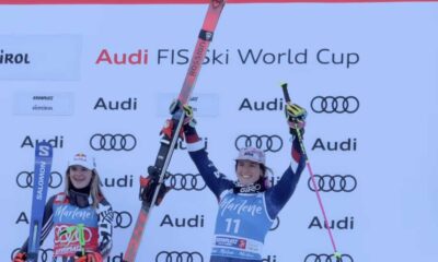 Paula Moltzan Kronplatz Giant Slalom Podium