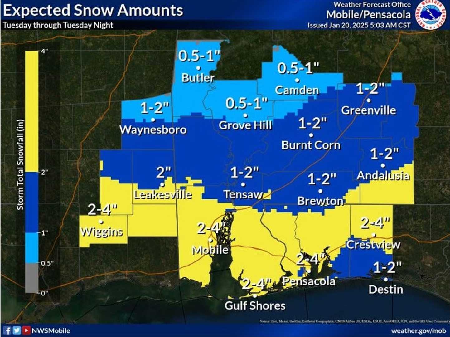 Pensacola Winter Storm 2025 Road Closures