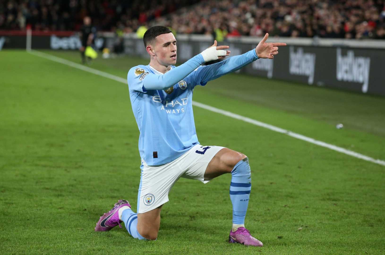 Phil Foden Manchester City Celebration