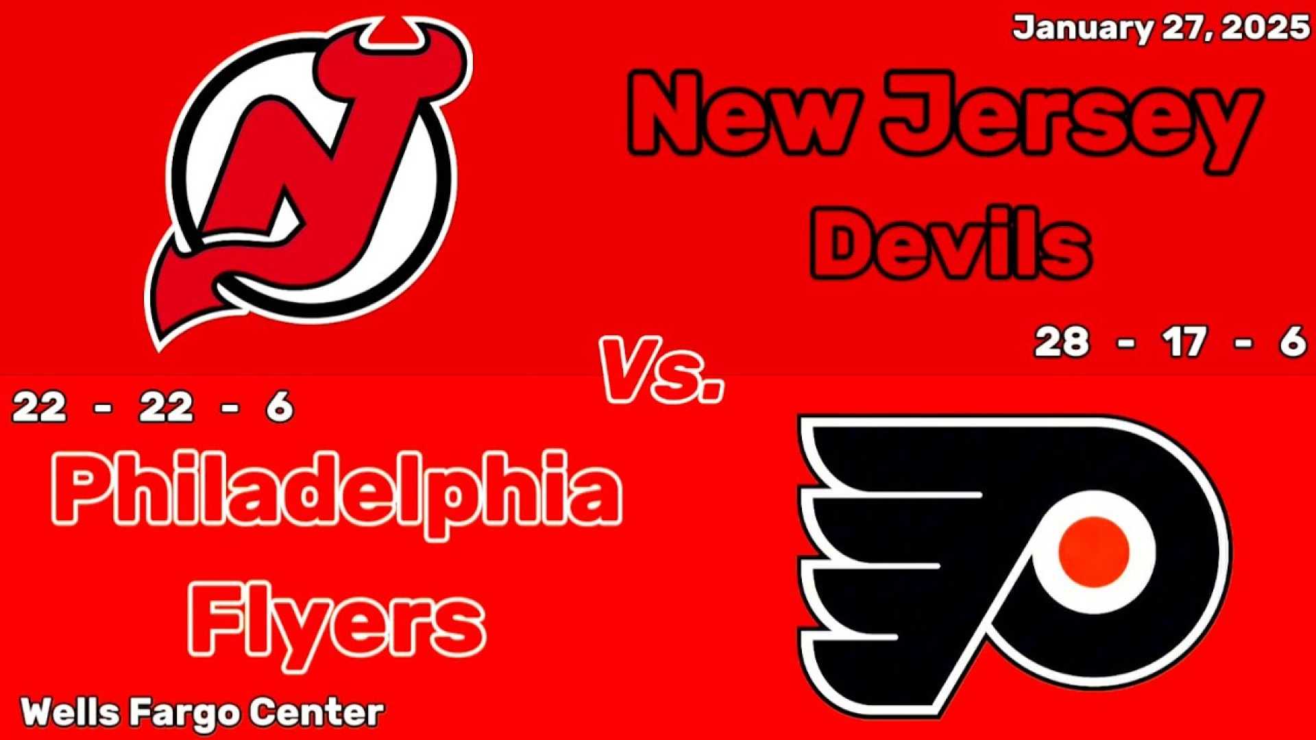 Philadelphia Flyers Vs New Jersey Devils 2025