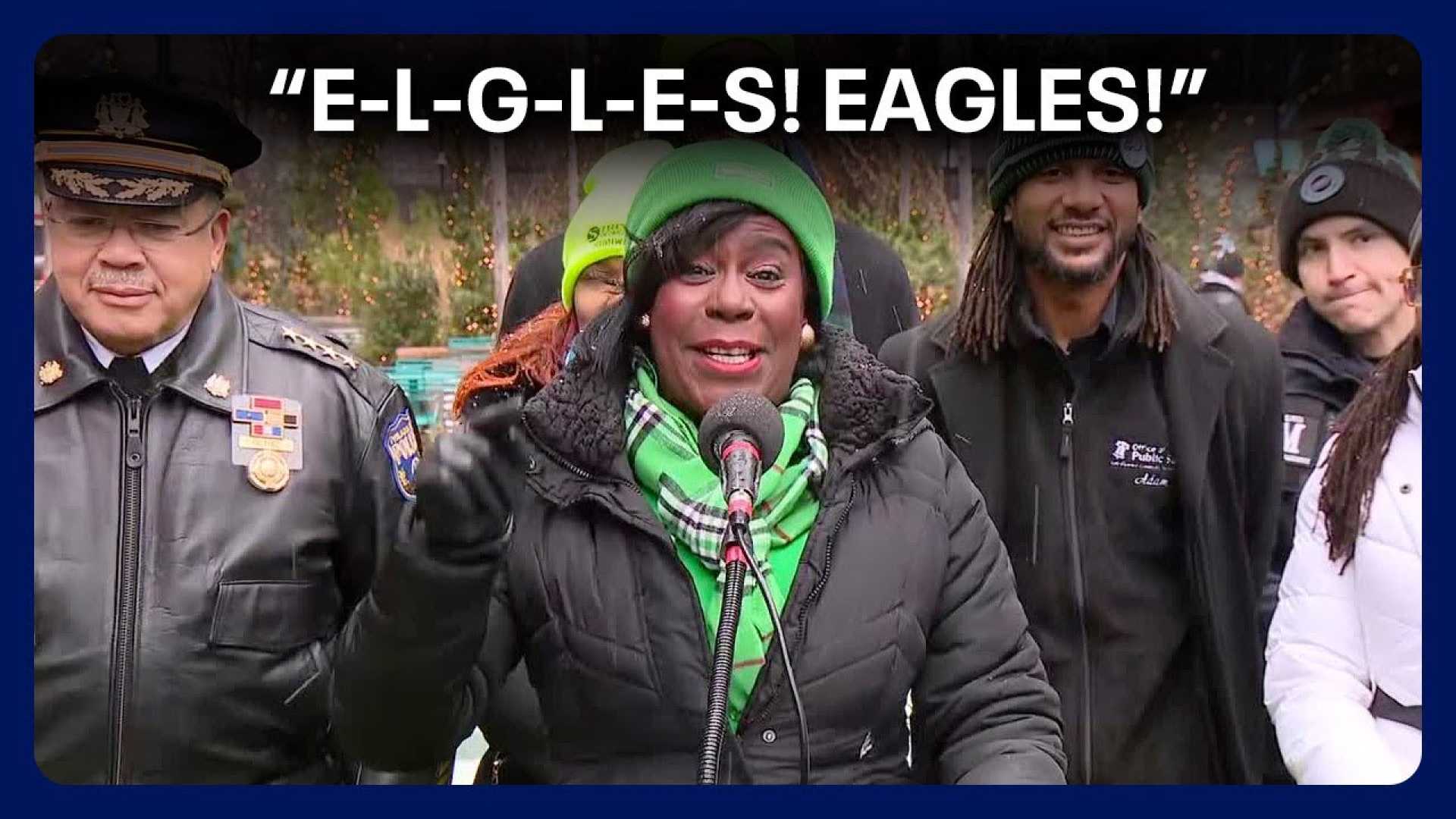 Philadelphia Mayor Cherelle Parker Eagles Chant