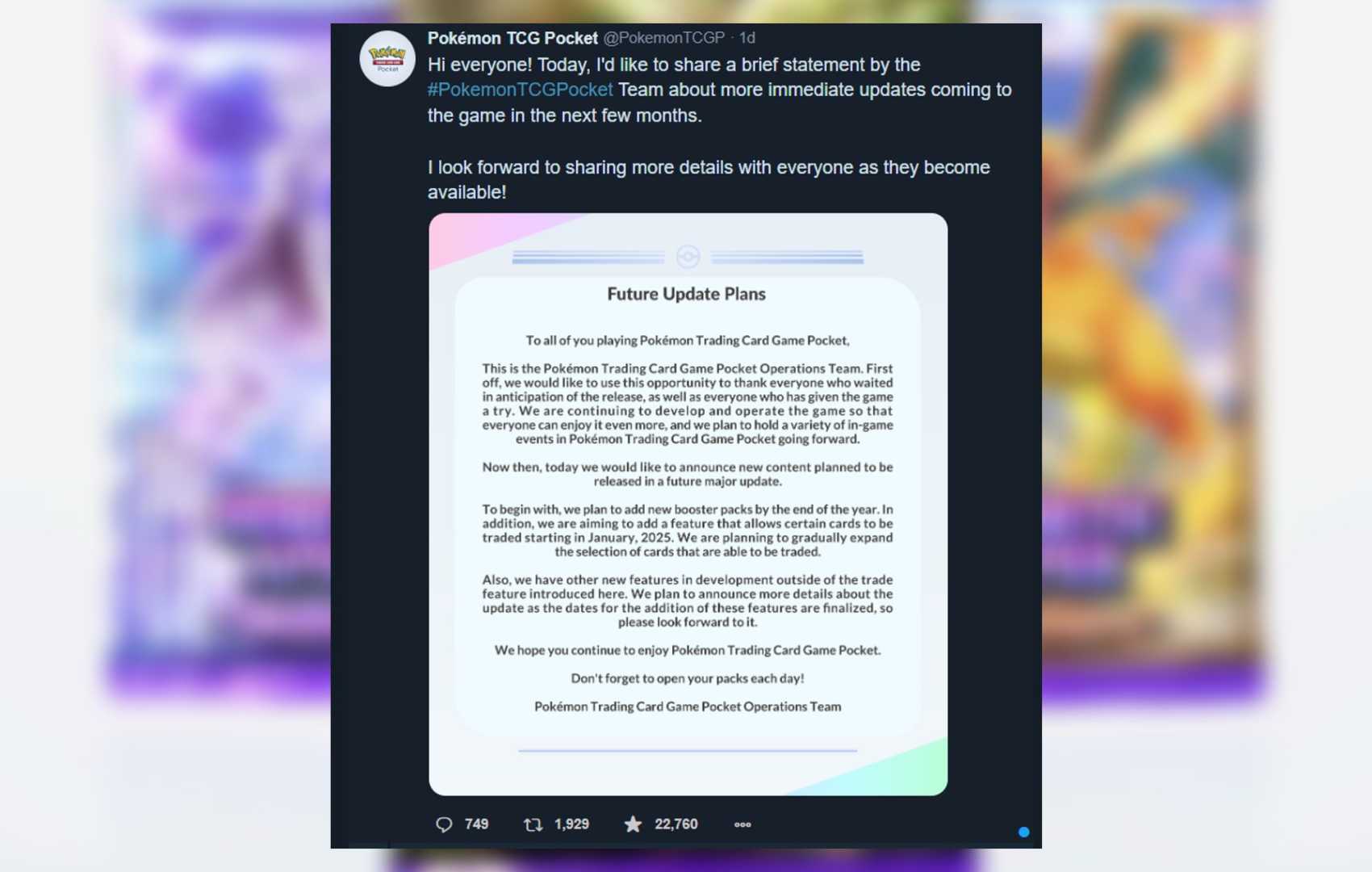 Pokémon Tcg Pocket Trading Restrictions Announcement