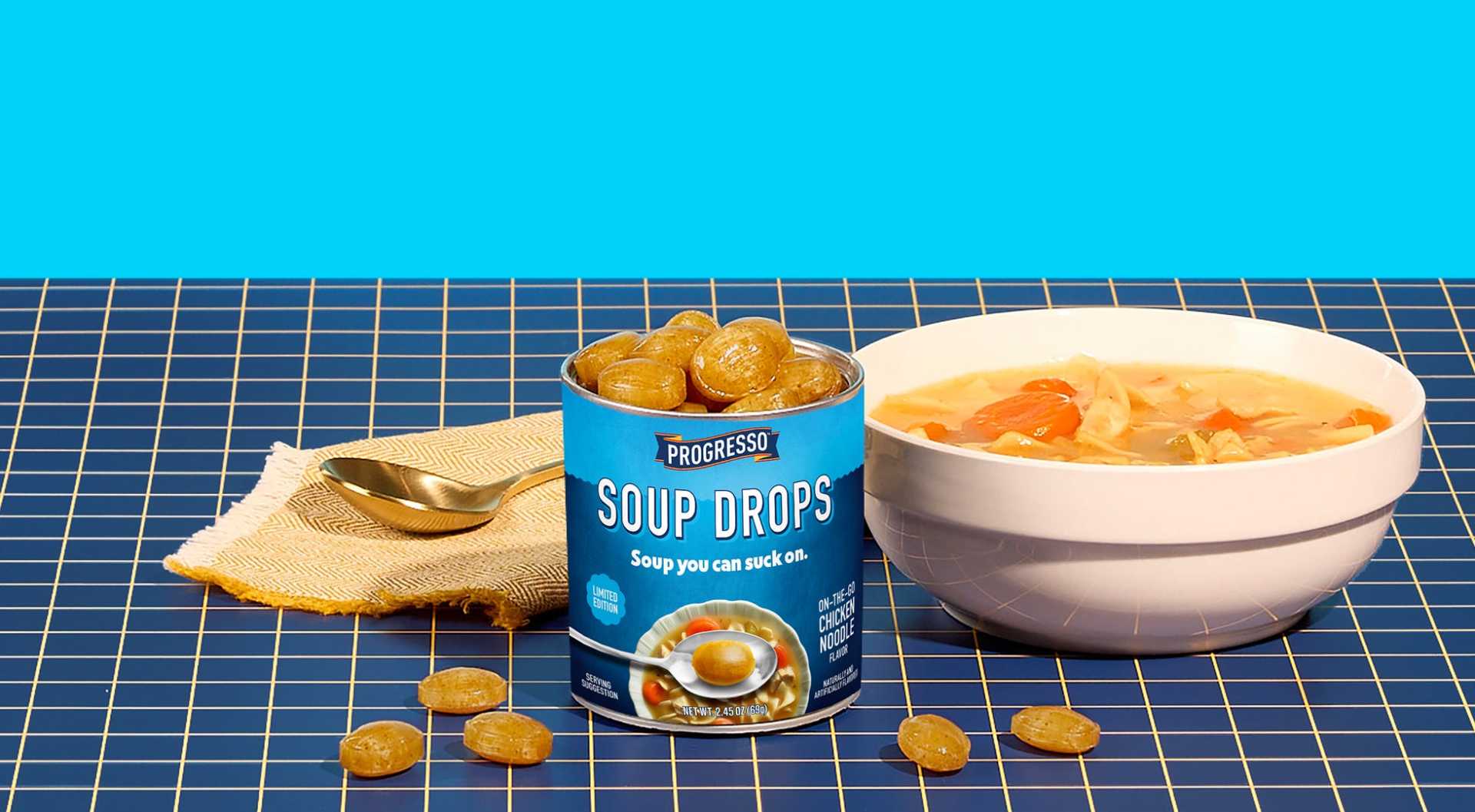 Progresso Soup Drops Can With Chicken Noodle Soup