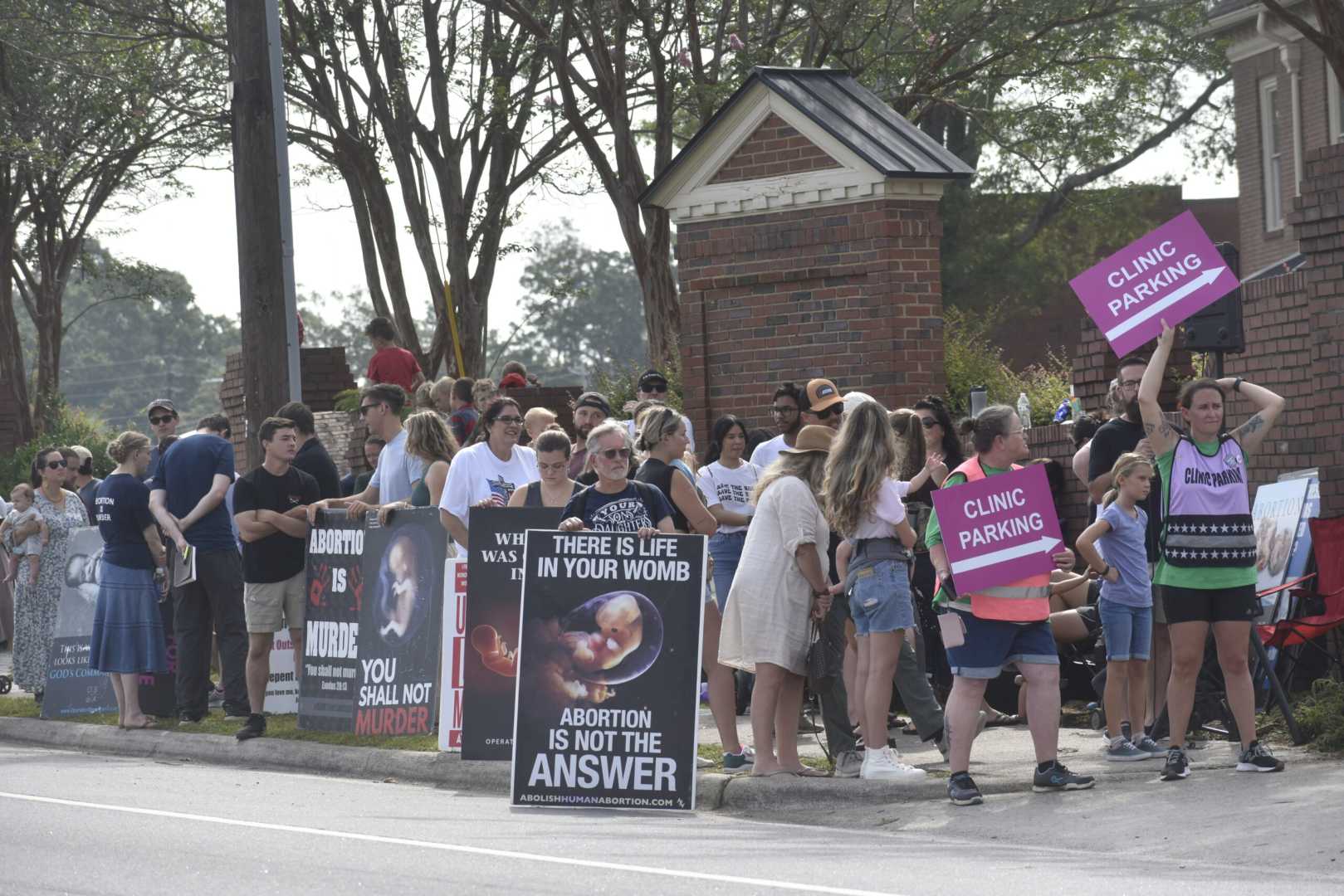 Pro Life Activists Protest Outside Abortion Clinic