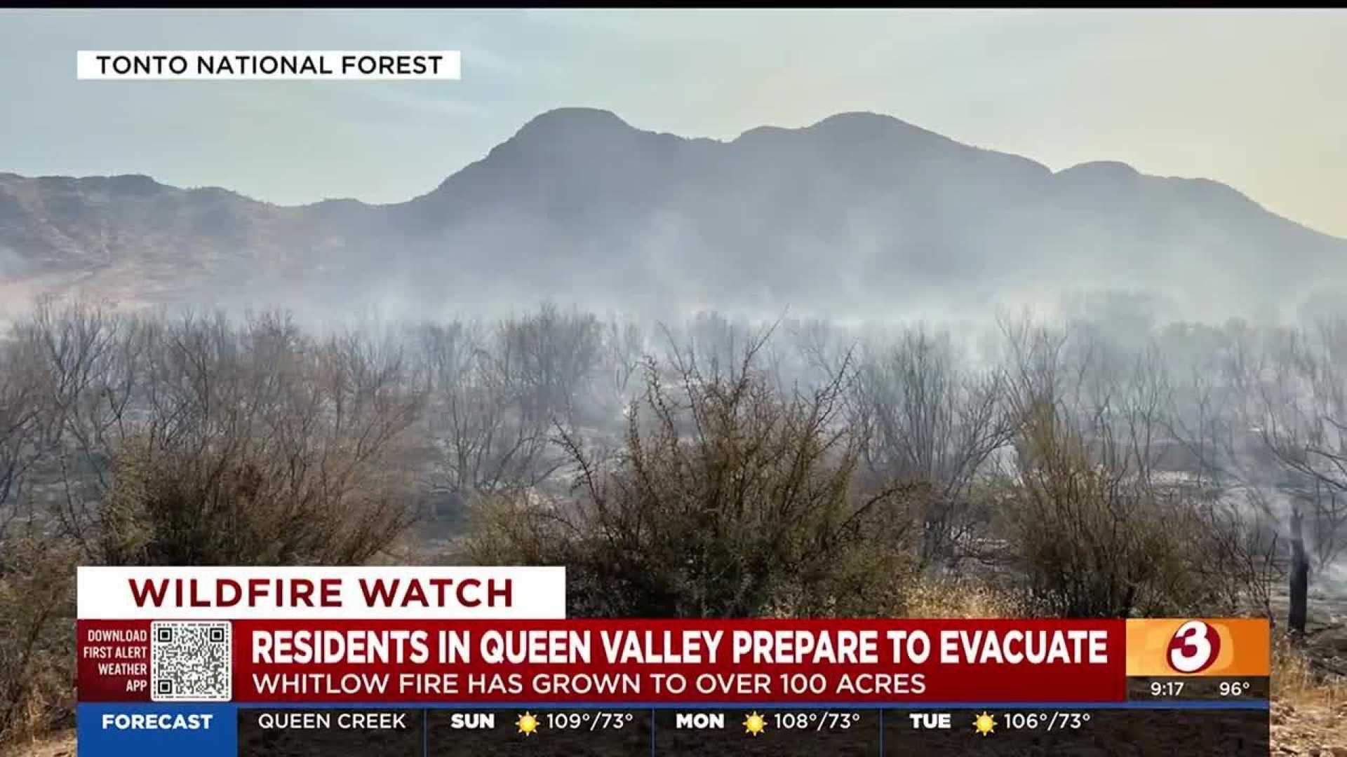 Queen Valley Arizona Brush Fire Evacuation