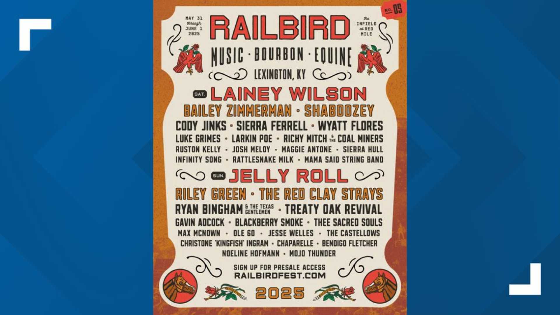 Railbird Music Festival 2025 Lineup Poster