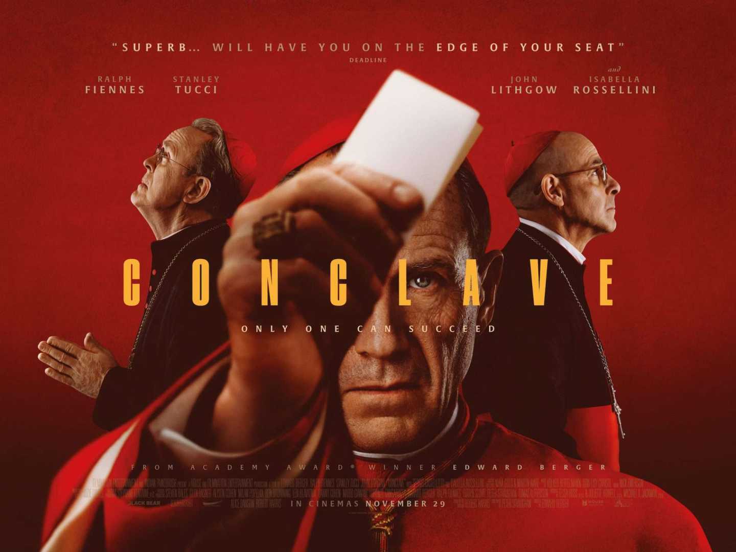 Ralph Fiennes In Conclave Movie Poster