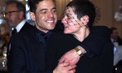 Rami Malek Emma Corrin Oscars 2022 Red Carpet