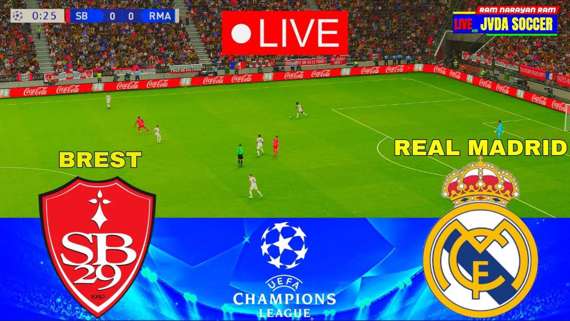 Real Madrid Vs Brest Champions League Match