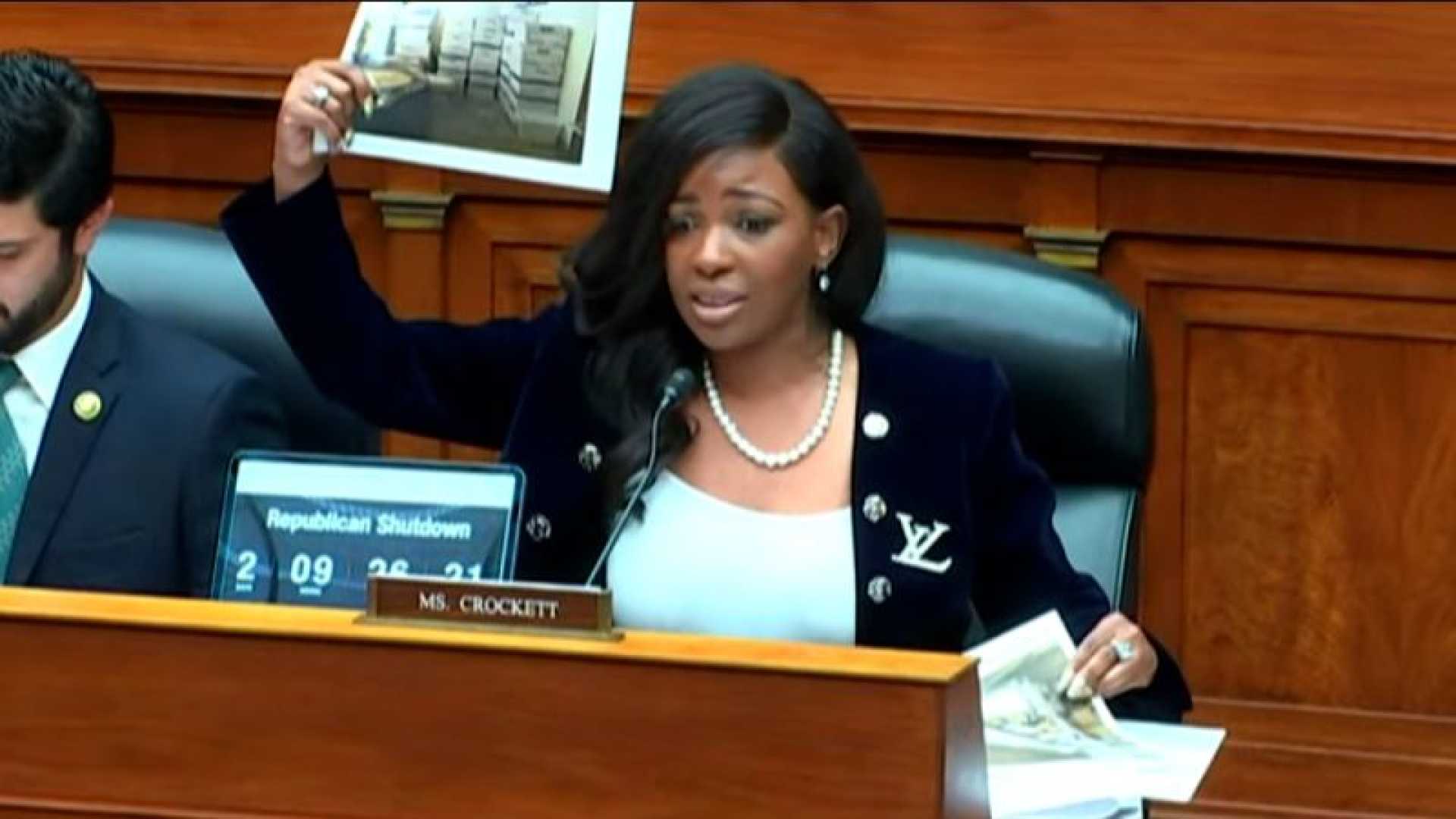 Rep. Jasmine Crockett Speaking At Congress Hearing