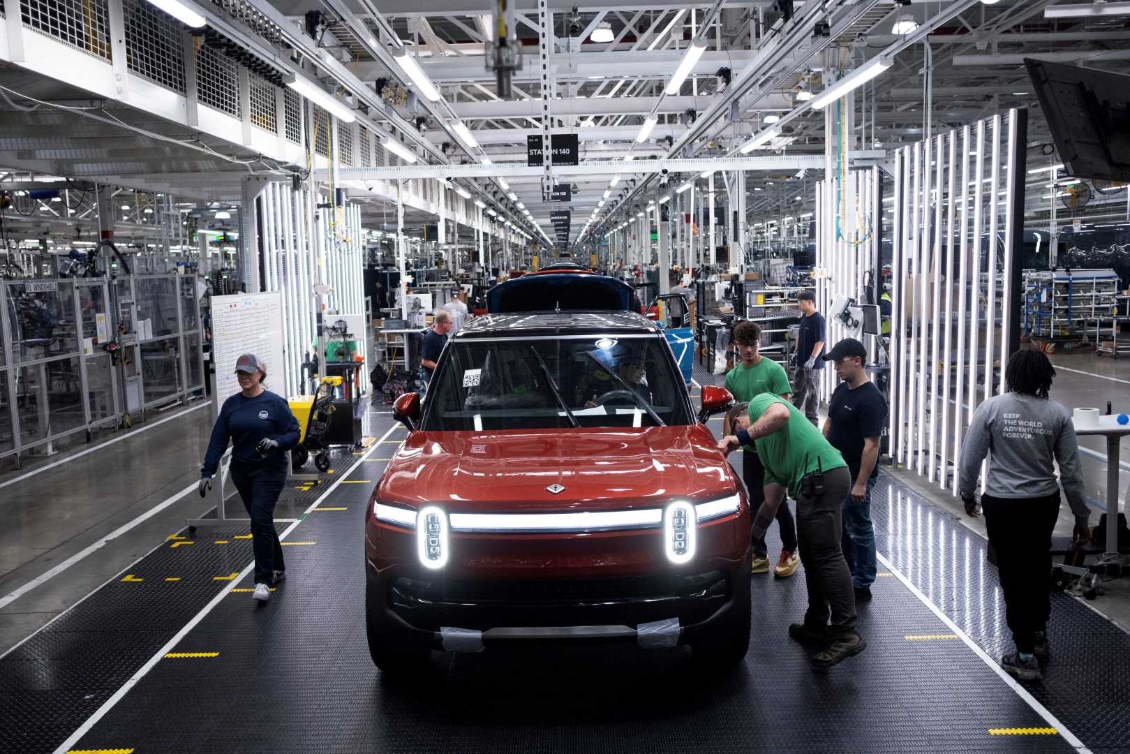 Rivian Electric Vehicles Production Line 2025